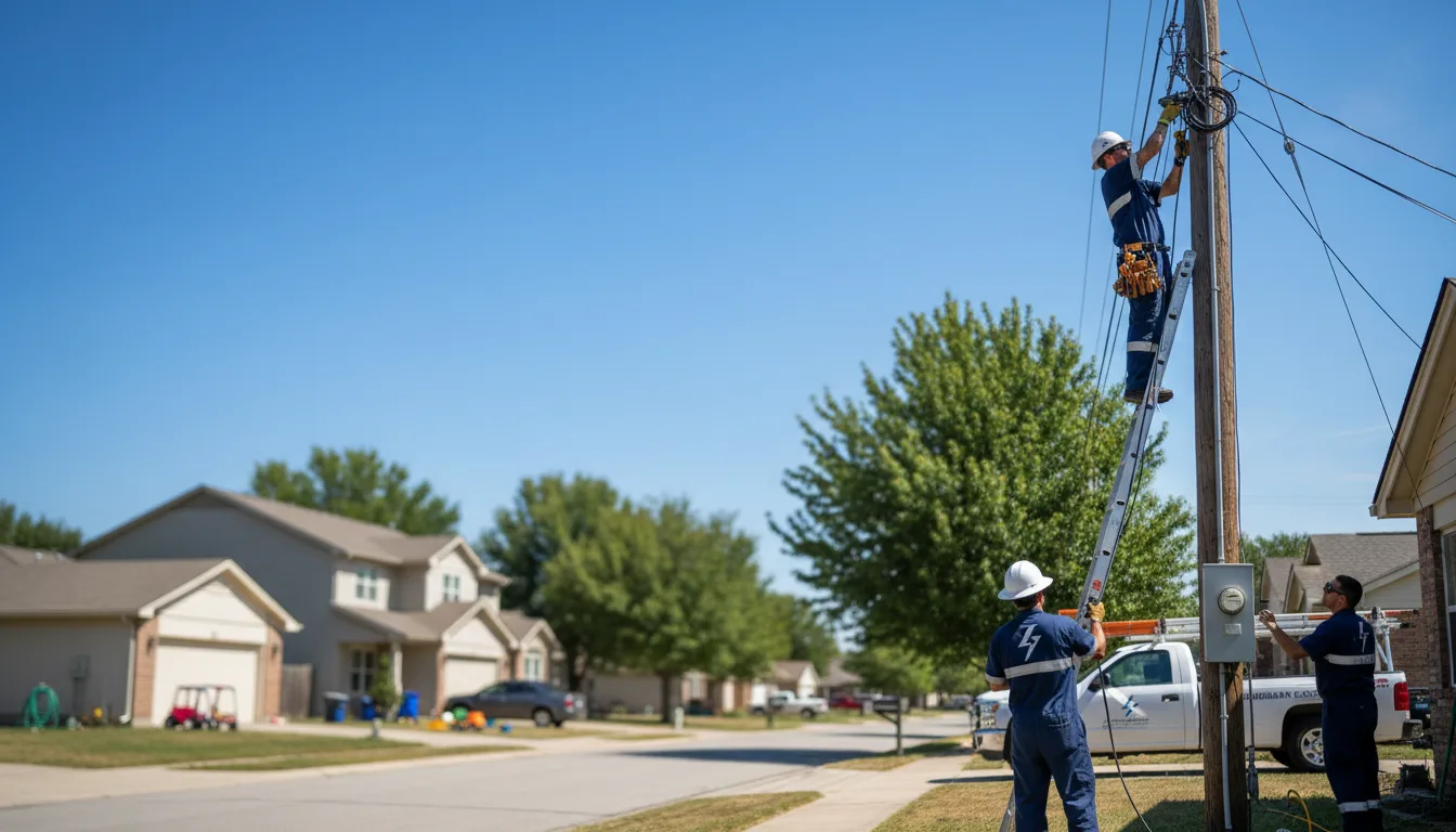 Residential electrician providing installation services in Cedar Crest, NM